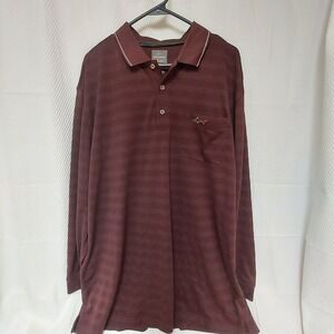 Greg Norman for Tasso Elba Long sleeve shirt XL Maroon Red